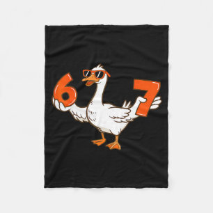 67 Meme Silly Goose 6 7 Six Seven 6-7  Fleece Blanket