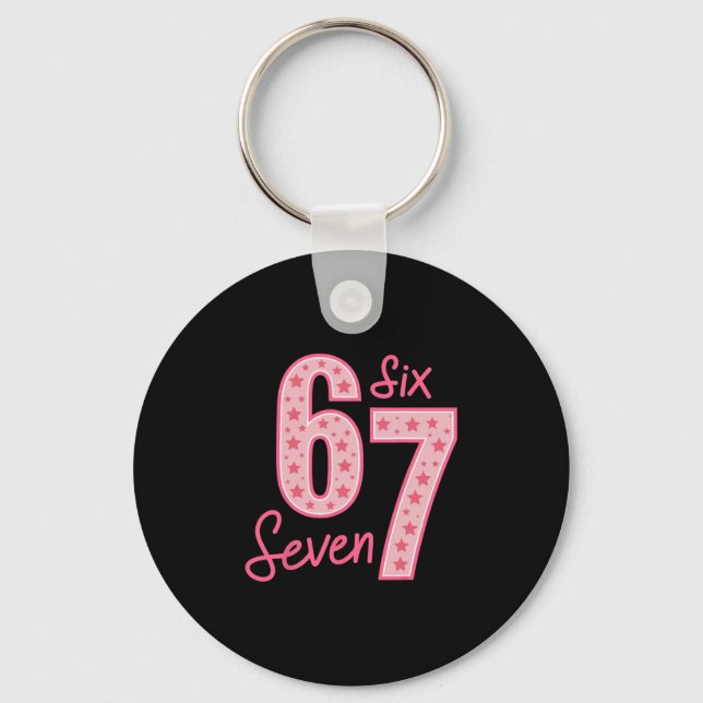 67 Meme Six Seven 1  Keychain (Front)