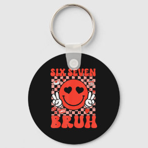 67 Meme Six Seven 6 7 Bruh Valentine Heart Boys Gi Keychain