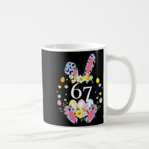 67 Meme Six Seven 6 7 Bunny Leopard Kids Funny Eas Coffee Mug