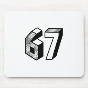 67 Meme Six Seven 6-7 Funny Internet Joke Viral Tr Mouse Pad