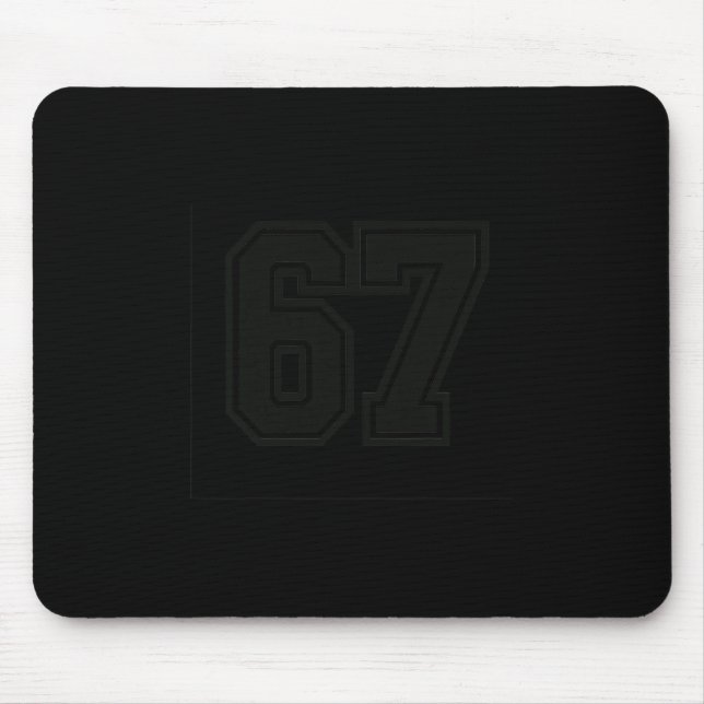 67 Meme Six Seven 6 7 Meme Design 6 7  Mouse Pad (Front)