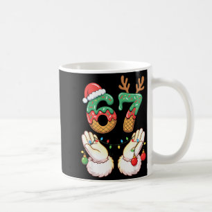 67 Meme Six Seven 6 7 Meme Funny Christmas Santa R Coffee Mug