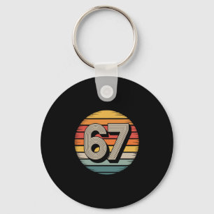 67 Meme Six Seven 6 7 Shirt Meme Funny Number Vint Keychain
