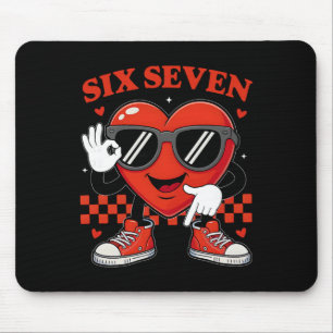 67 Meme Six Seven 6 7 Valentine Day Heart Boys Gir Mouse Pad