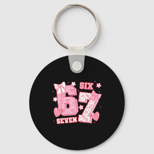 67 Meme Six Seven 6 7 Valentine Days Keychain