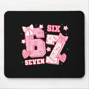 67 Meme Six Seven 6 7 Valentine Days  Mouse Pad
