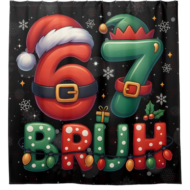 67 Meme Six Seven Bruh Funny Christmas 6 7 (Front)