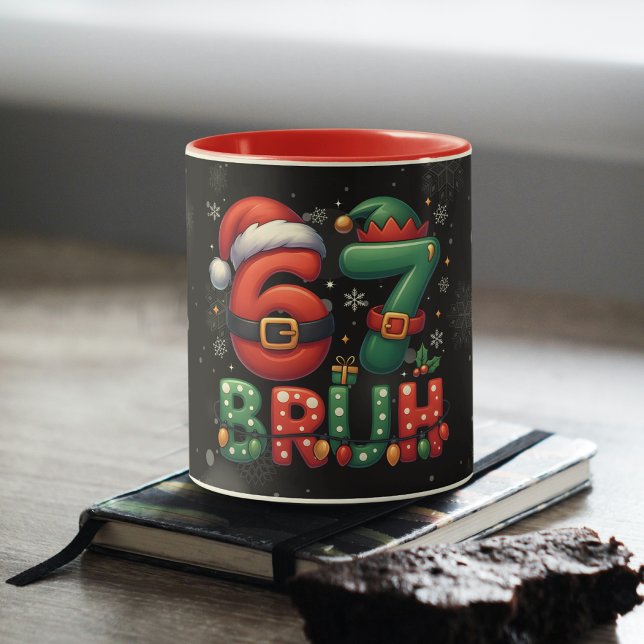 67 Meme Six Seven Bruh Funny Christmas 6 7 Mug (Creator Uploaded)