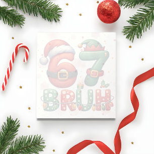 67 Meme Six Seven Bruh Funny Christmas 6 7 Notepad