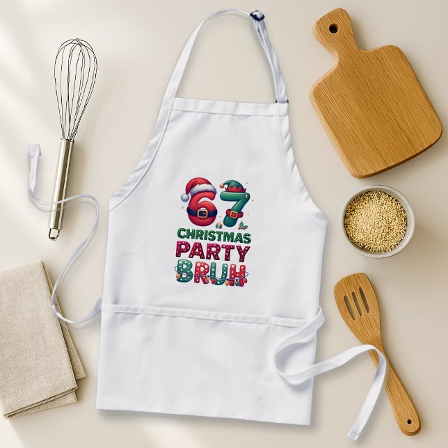 67 Meme Six Seven Bruh Funny Christmas 6 7 Standard Apron (Creator Uploaded)