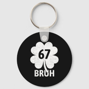 67 Meme Six Seven Bruh Funny St Patrick’s Day Sham Keychain