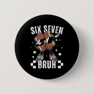 67 Meme Six Seven Bruh Shamrock Football St Patric 2 Inch Round Button