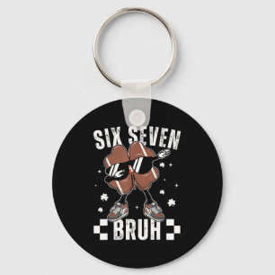 67 Meme Six Seven Bruh Shamrock Football St Patric Keychain