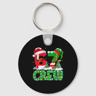 67 Meme Six Seven Christmas Crew Xmas Lights Famil Keychain