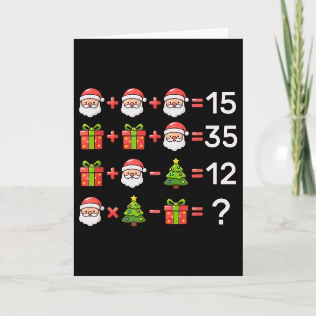 67 Meme Six Seven Christmas Math Equation Xmas Log Card (Front)