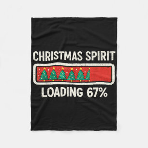 67 Meme Six Seven Christmas Spirit Loading Gen Z A Fleece Blanket