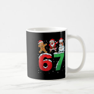67 Meme Six Seven Dabbing Santa 6 7 Funny Christma Coffee Mug