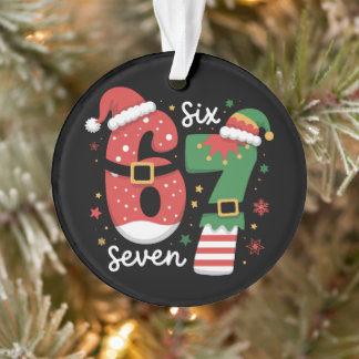 67 Meme Six Seven Elf Christmas Santa Hat