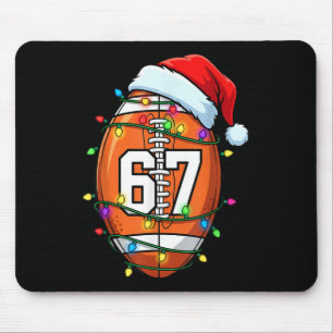 67 Meme Six Seven Football Santa Funny Christmas M Mouse Pad