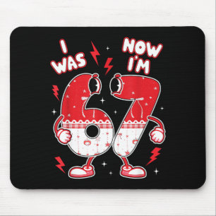 67 Meme Six Seven For Kids Boys Valentine I Was 6 Mouse Pad