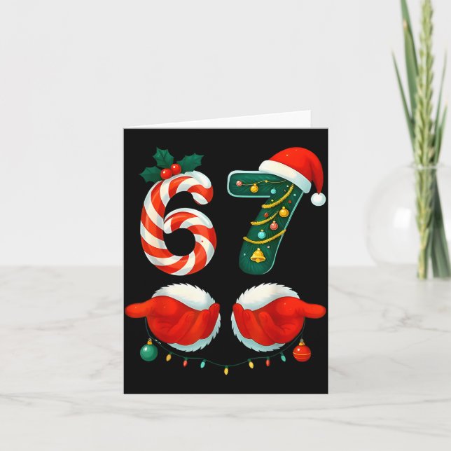 67 Meme Six Seven For Kids Women Men Boys Girls Ch Card (Front)