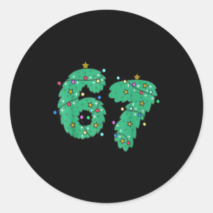 67 Meme Six Seven For Kids Women Men Boys Girls Ch Classic Round Sticker