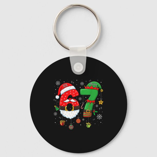 67 Meme Six Seven For Kids Women Men Boys Girls Ch Keychain (Front)
