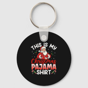 67 Meme Six Seven Funny Christmas Pajamas Santa Sh Keychain