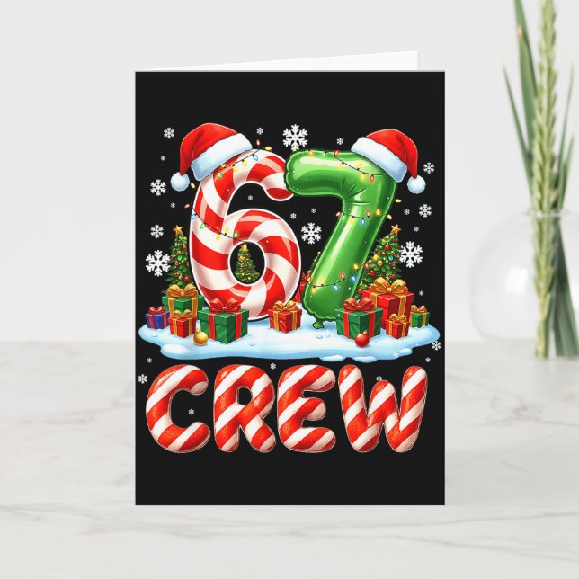 67 Meme Six Seven Funny Christmas Women Men Boys G Card (Front)