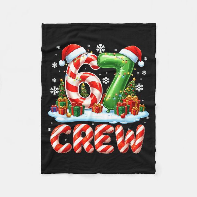 67 Meme Six Seven Funny Christmas Women Men Boys G Fleece Blanket (Front)