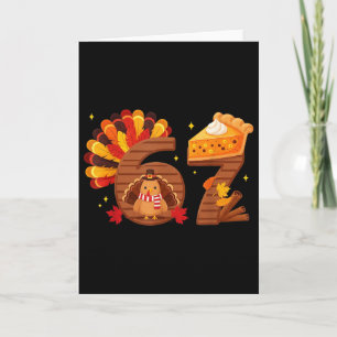 67 Meme Six Seven Funny Pumpkin Pie Turkey Thanksg Card