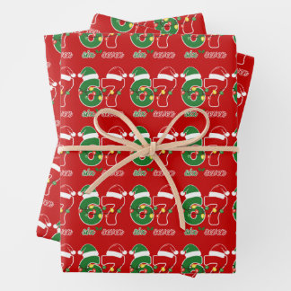 67 Meme Six Seven Gen Alpha Christmas Wrapping Paper Sheet