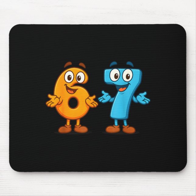 67 Meme Six Seven Kids Number Blocks Math Teacher  Mouse Pad (Front)