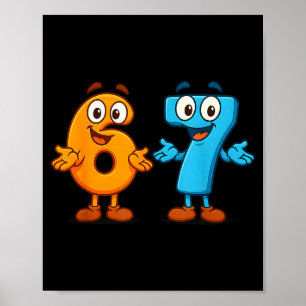67 Meme Six Seven Kids Number Blocks Math Teacher  Poster