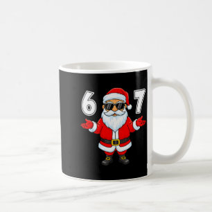 67 Meme Six Seven Number 6 7 Funny Santa Xmas Chri Coffee Mug