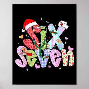 67 Meme Six Seven Nurse Christmas Funny Nursing Wo Poster