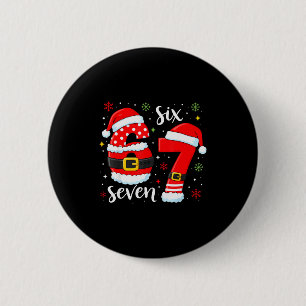 67 Meme Six Seven Santa 6 7 Funny Christmas Boys K 2 Inch Round Button