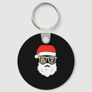 67 Meme Six Seven Santa Face Kids Men Boys Girls C Keychain