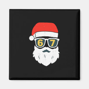 67 Meme Six Seven Santa Face Kids Men Boys Girls C Magnet