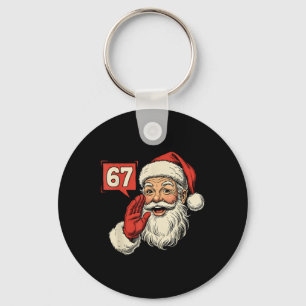 67 Meme Six Seven Santa Funny Christmas Gen Z Alph Keychain