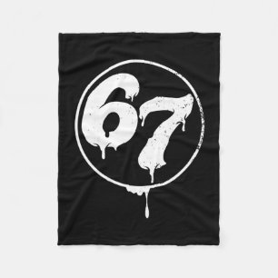 67 Meme Six Seven Urn Graffiti Style Fleece Blanket