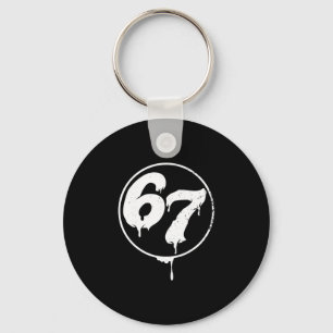 67 Meme Six Seven Urn Graffiti Style Keychain