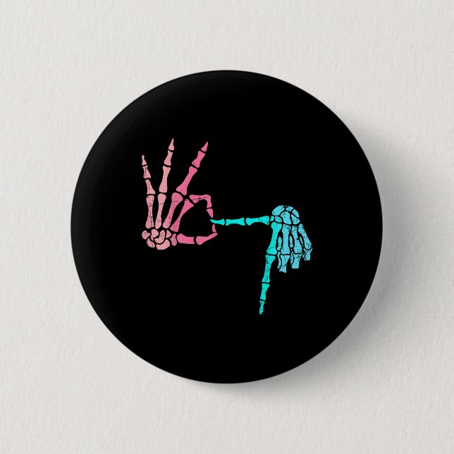 67 Meme Skeleton Drip Ice Cream 67 Baseball Lifest 2 Inch Round Button (Front)