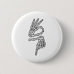 67 Meme Skeleton Hand 6 7 Halloween Six Seven _1  2 Inch Round Button