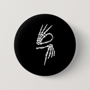 67 Meme Skeleton Hand 6 7 Halloween Six Seven 2 Inch Round Button