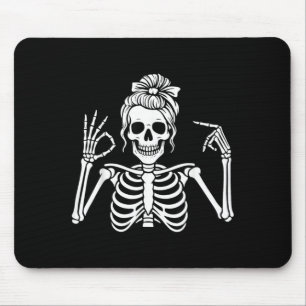 67 Meme Skeleton Hand 6 7 Halloween Six Seven Mouse Pad