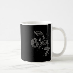 67 Meme Skeleton Hand Funny Halloween Six Seven Te Coffee Mug