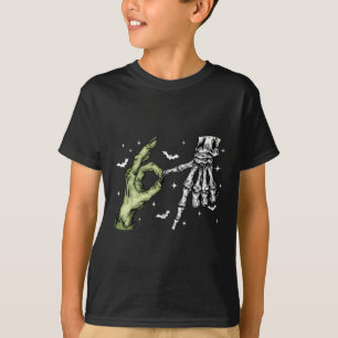 67 Meme Skeleton Zombie Hand 6 7 Halloween Six Sev T-Shirt
