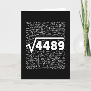 67 Meme Square Root 4489 Do The Math Funny Birthda Card